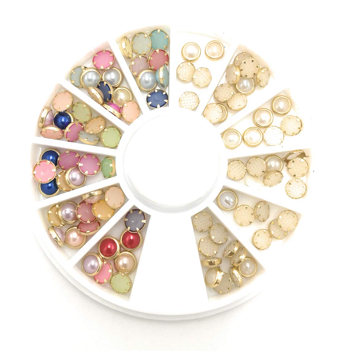 S.A.V.I 1 Pc. DIY 3D Nail Art Manicure Decoration Wheel Acrylic Crystal Rhinestones - 12 Styles