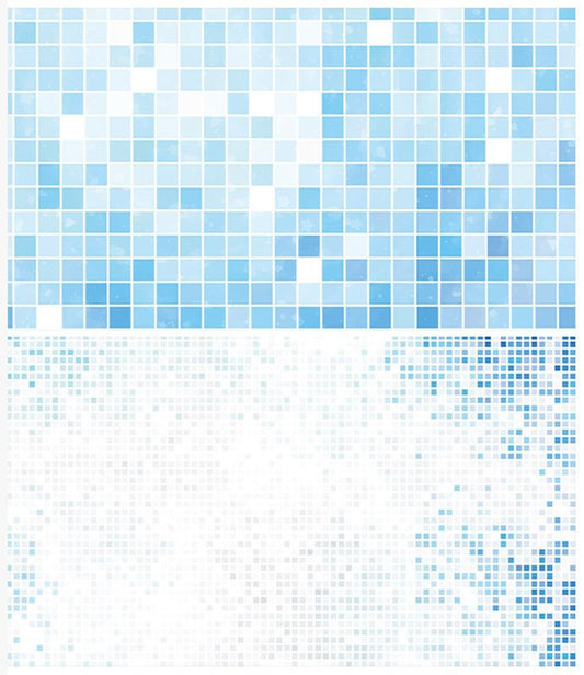 SAVIAURA 2-in-1 Double-Sided Waterproof Tabletop Photography Backdrop | 3D Flat Lay Design | 1 Sheet (#33- Blue & White Tiles Pattern)