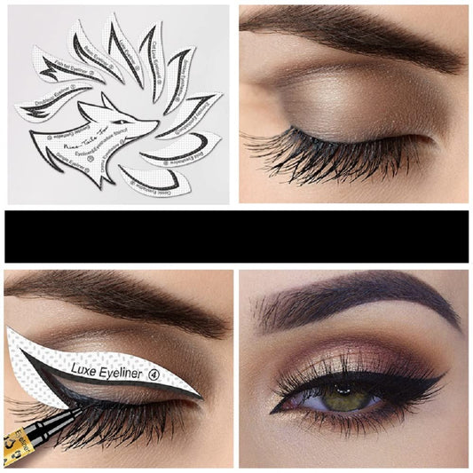 S.A.V.I 12 Styles 2 Sheets Eyeline Eyeshadow Stencil Everyday Classic Dramatic Eyeline