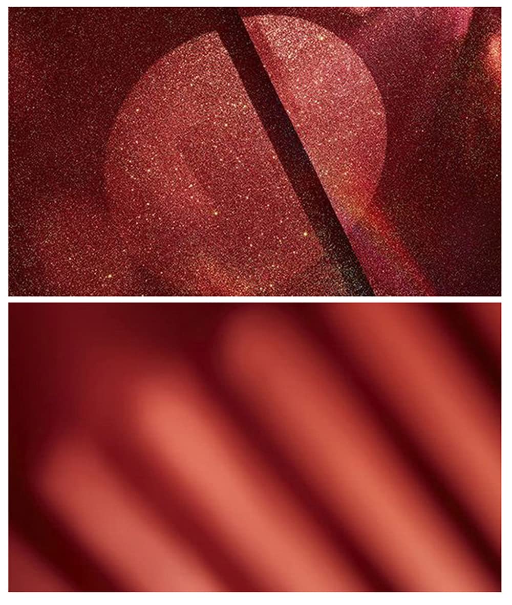 SAVIAURA 1 Sheet 2 in 1 3D Flat Lay Tabletop Double-Sided Photography Backdrop Photo Studio Flatlay Background PVC Wrinkle-Free for Small Product Shoot (Maroon Sunlight Pattern)