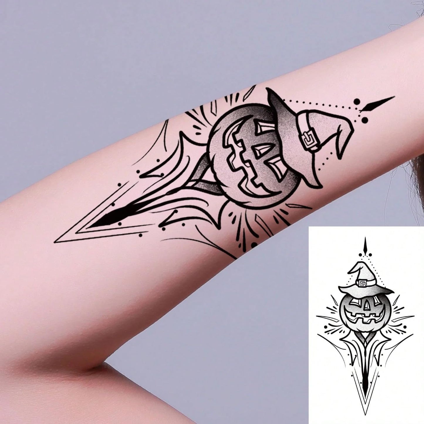 S.A.V.I 30 Pcs Black Temporary Tattoos for Women & Girls – Safe, Non-Toxic, Waterproof Body Art Stickers | Floral, Geometric, Boho Designs – Easy to Apply & Remove – Long Lasting Arm & Wrist Tattoos (03)