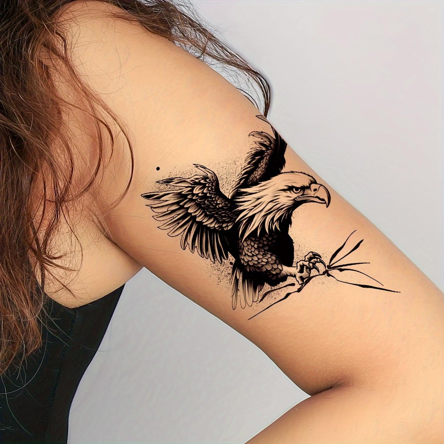 S.A.V.I 30 Pcs Black Temporary Tattoo Stickers for Men & Women – Waterproof, Safe, Non-Toxic Body Art, Realistic Animal & Skull Designs, 9.7x5.7 cm, Long Lasting Arm/Chest/Back Tattoos (10)