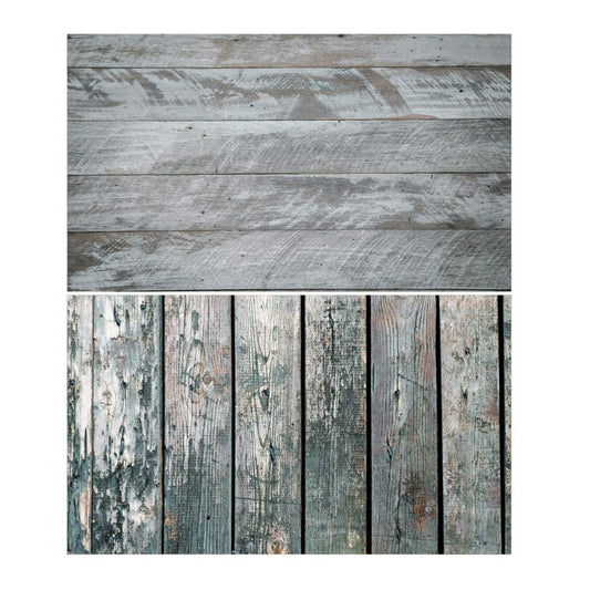 SAVIAURA 1 Sheet 2 in 1 Photography Backdrop 3D Flat Lay Tabletop Double-Sided 34x21 Photo Background PVC Wrinkle-Free for Small Products Food, Cosmetics Shoot (#12-Grey Old Wood Planks Pattern)