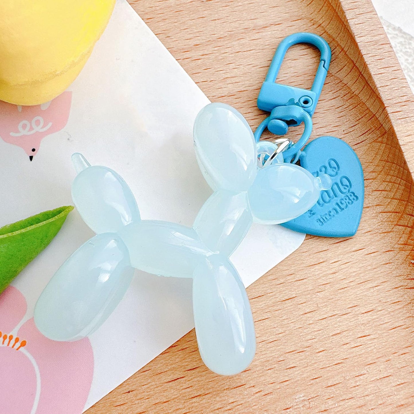 S.A.V.I Resin Blue Balloon Dog Keychain | Cute 3D Animal Charm for Bags & Keys | Durable 49mm Mini Accessory | Stylish Lightweight Key Ring for Men, Women & Kids (Blue)