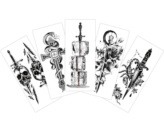 S.A.V.I 5pcs. Temporary Tattoo Stickers Combo Size 10.5x6cm