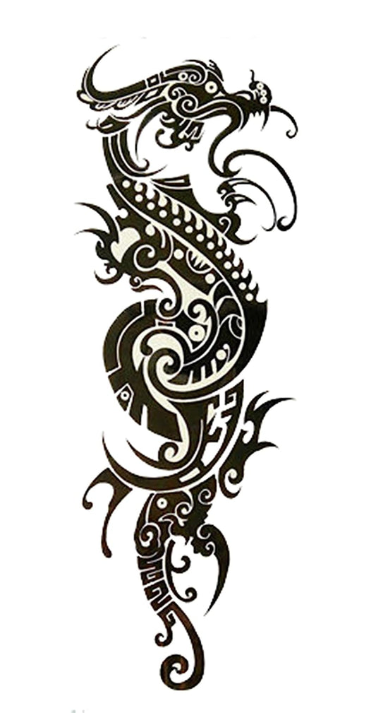 S.A.V.I Temporary Tattoo For Girls Men Women Full Arm Hand 3D Sticker Size 48x17CM