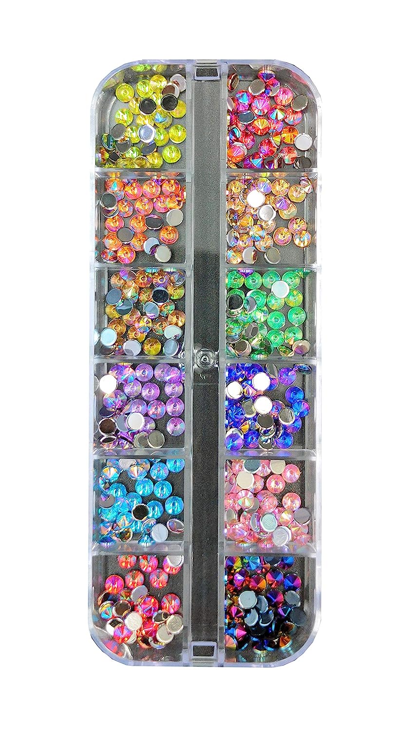S.A.V.I 1PC. Palette AB Mix Rhinestone 12 Styles DIY Nail Art Crystal Diamonds For Manicure
