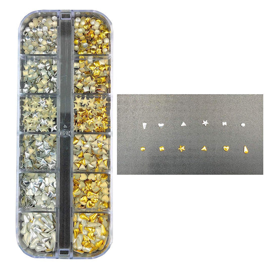 S.A.V.I 1PC. Nail Art Decorations Palette DIY Nail Art Round Heart Stars Rectangle Triangle Water Drop For Manicure